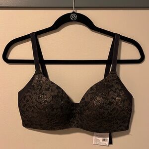 NWT: knix Lace WingWoman Contour Bra (Gilded Black) size 3